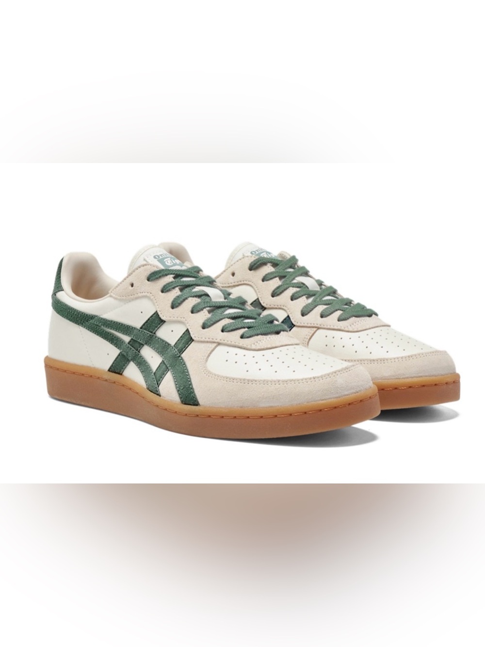 Onitsuka Tiger GSM Leather Sneakers White Green Gum Sole Men’s US 9